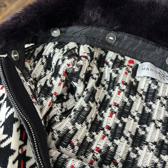 Houndstooth Sweater Jacket Size Medium Full Zip - Picture 10 of 12